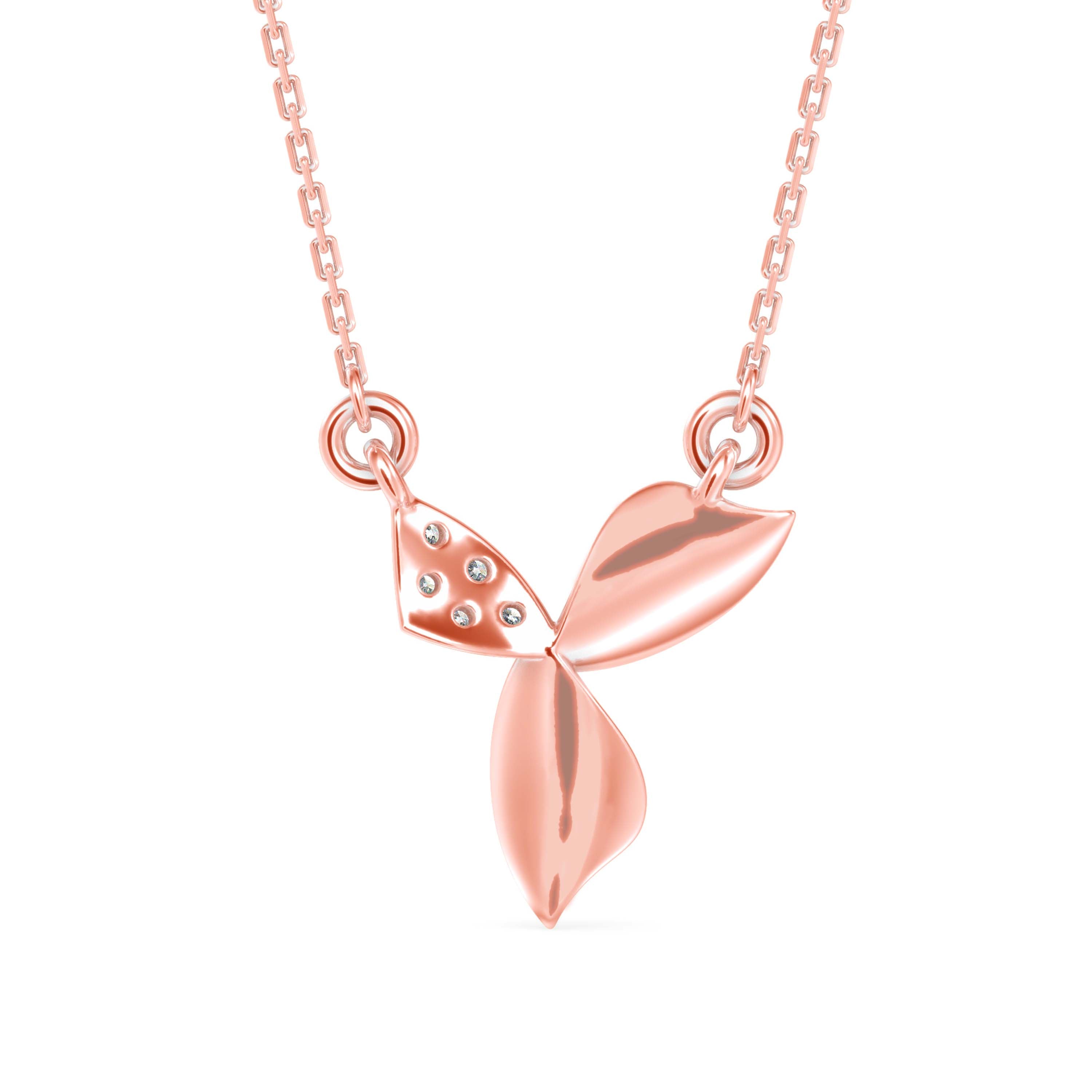0.05Ct Round Cluster Lab-Grown Diamond Gold Pendant Necklace