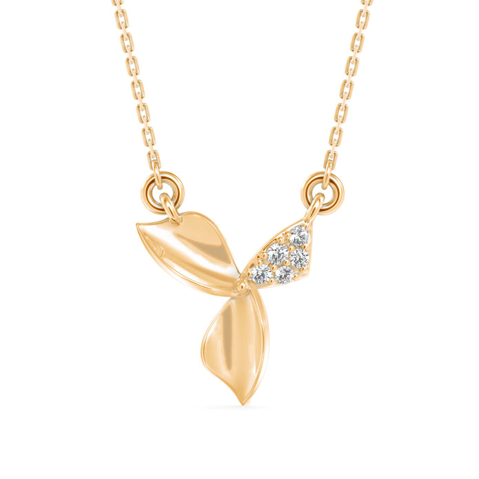 0.05Ct Round Cluster Lab-Grown Diamond Gold Pendant Necklace