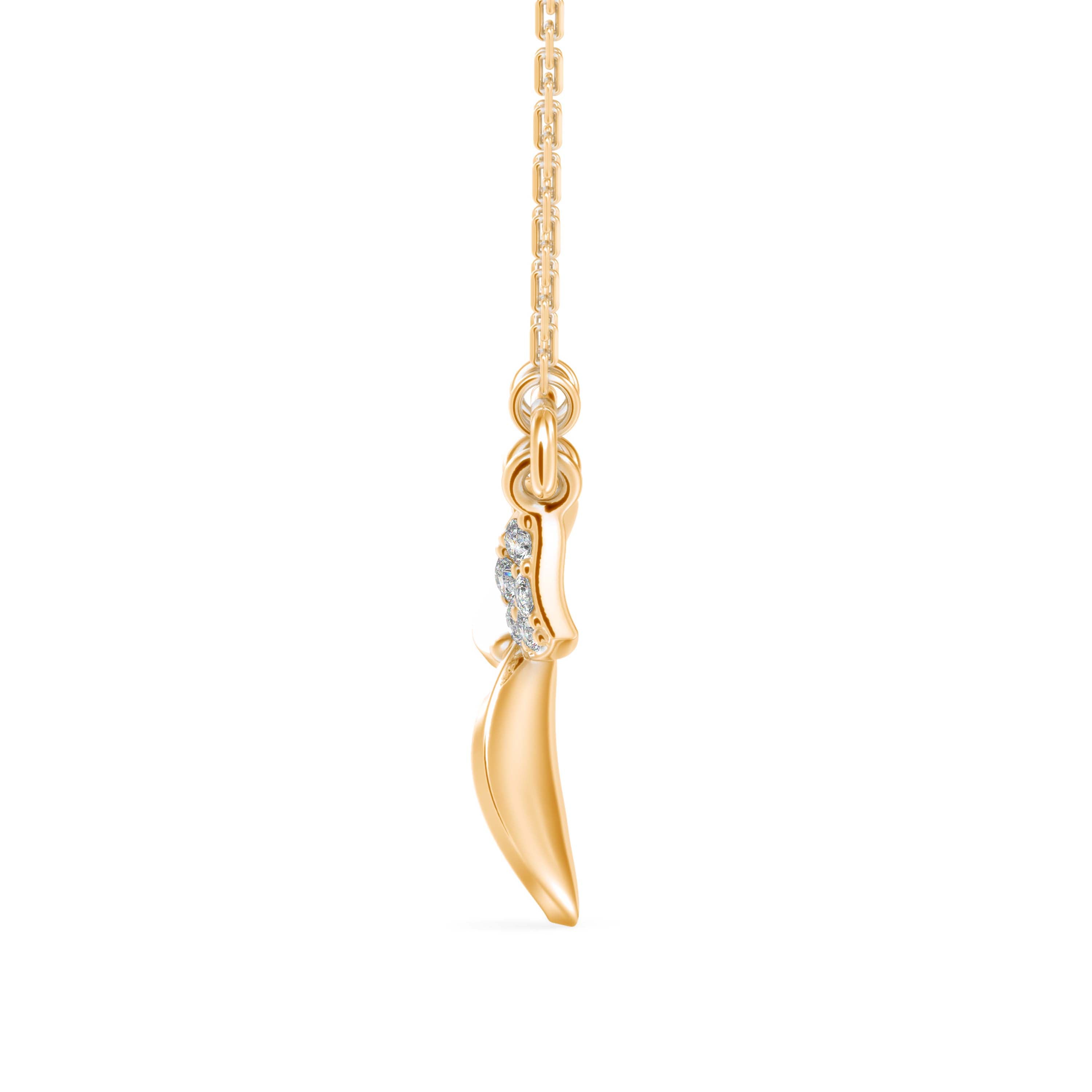 0.05Ct Round Cluster Lab-Grown Diamond Gold Pendant Necklace