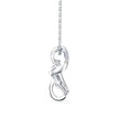 0.04Ct Ribbon Shape Lab-Grown Diamond Gold Pendant Necklace