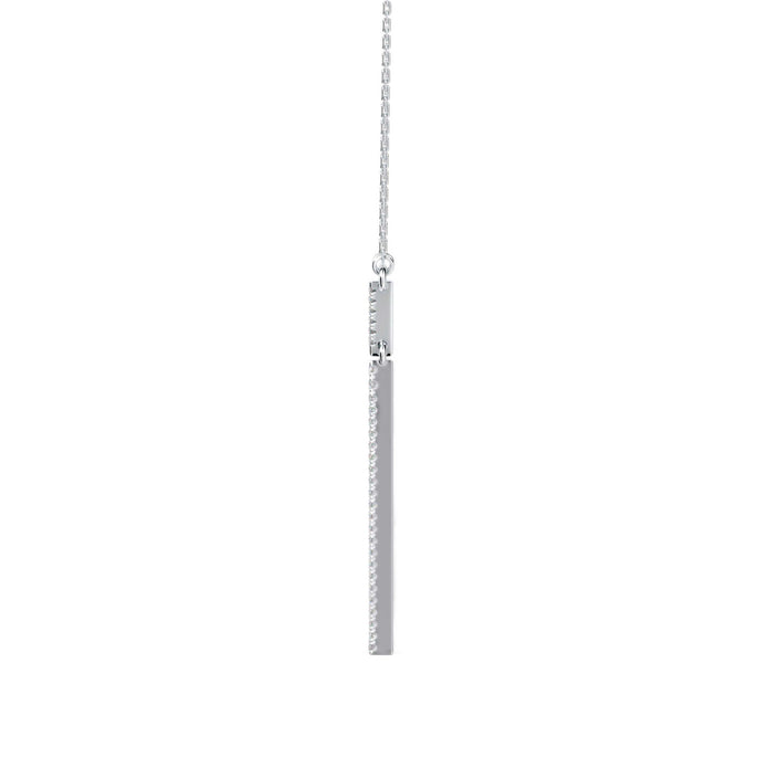 0.25Ct Double Triangle Drop Lab-Grown Diamond Gold Pendant Necklace