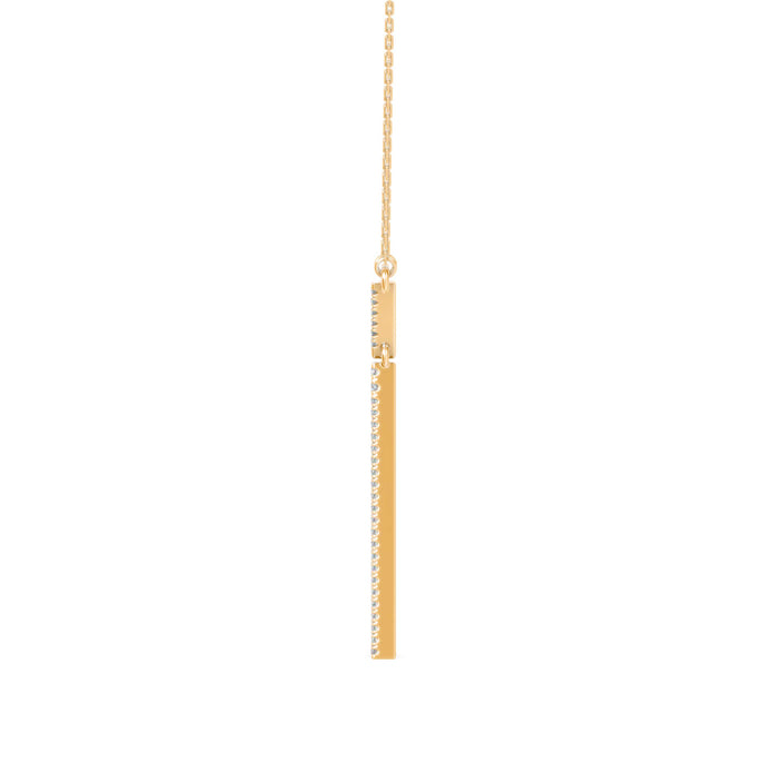 0.25Ct Double Triangle Drop Lab-Grown Diamond Gold Pendant Necklace
