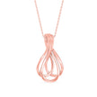 0.11Ct Infinity Teardrop Shape Lab-Grown Diamond Gold Pendant Necklace