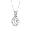 0.11Ct Infinity Teardrop Shape Lab-Grown Diamond Gold Pendant Necklace