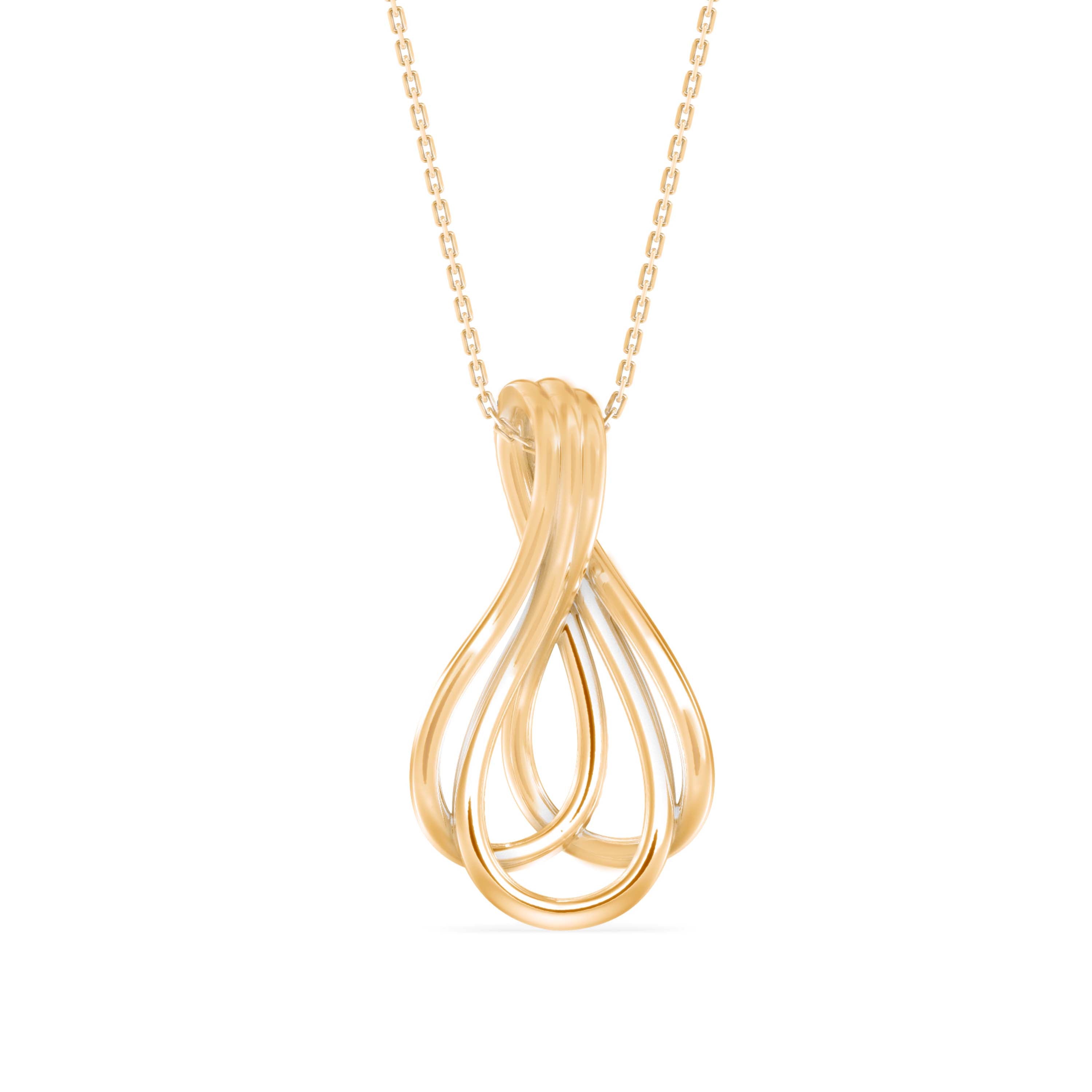 0.11Ct Infinity Teardrop Shape Lab-Grown Diamond Gold Pendant Necklace