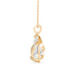 5.05Ct Pear Solitaire Lab-Grown Diamond Gold Pendant Necklace