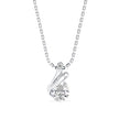 0.66Ct Swirl Pear Prong Lab-Grown Diamond Gold Pendant Necklace