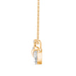 0.66Ct Swirl Pear Prong Lab-Grown Diamond Gold Pendant Necklace