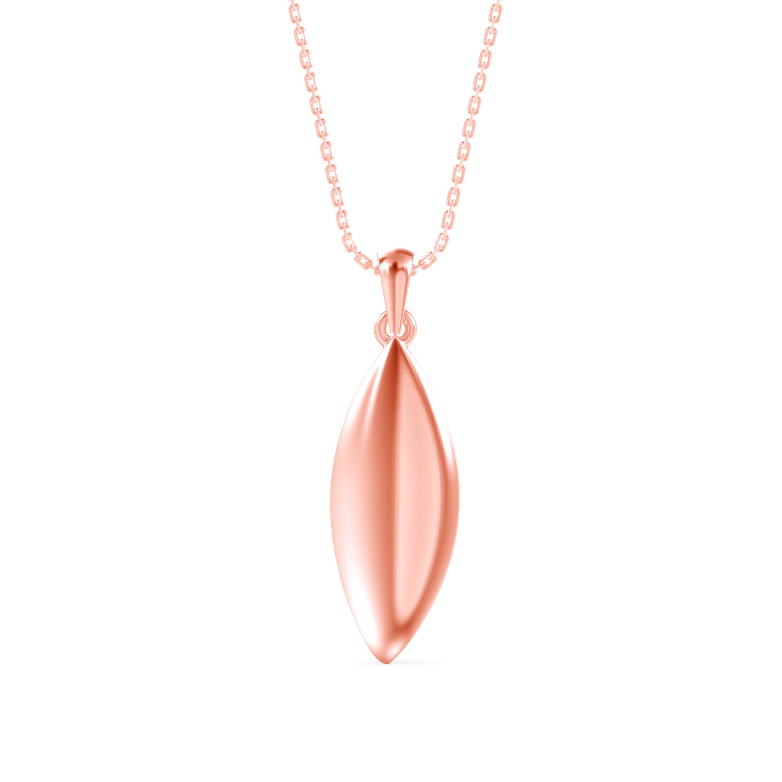 0.36Ct Leaf Style Cluster Lab-Grown Diamond Gold Pendant Necklace