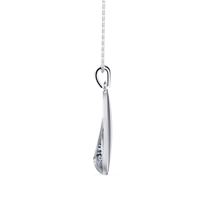 0.36Ct Leaf Style Cluster Lab-Grown Diamond Gold Pendant Necklace
