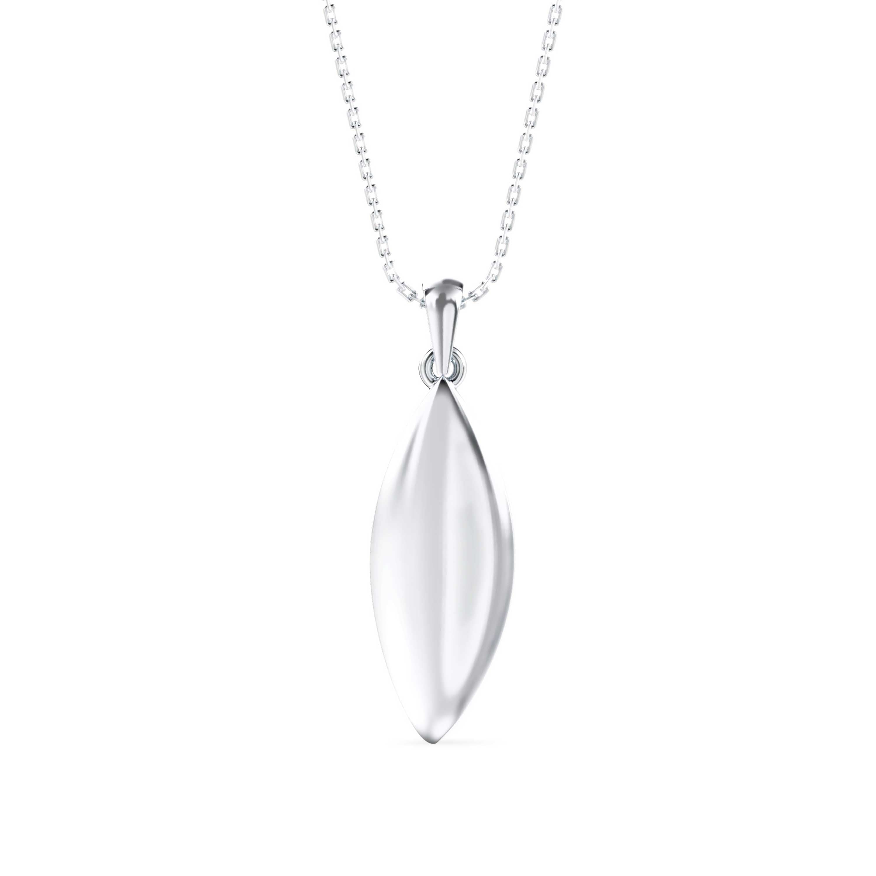 0.36Ct Leaf Style Cluster Lab-Grown Diamond Gold Pendant Necklace