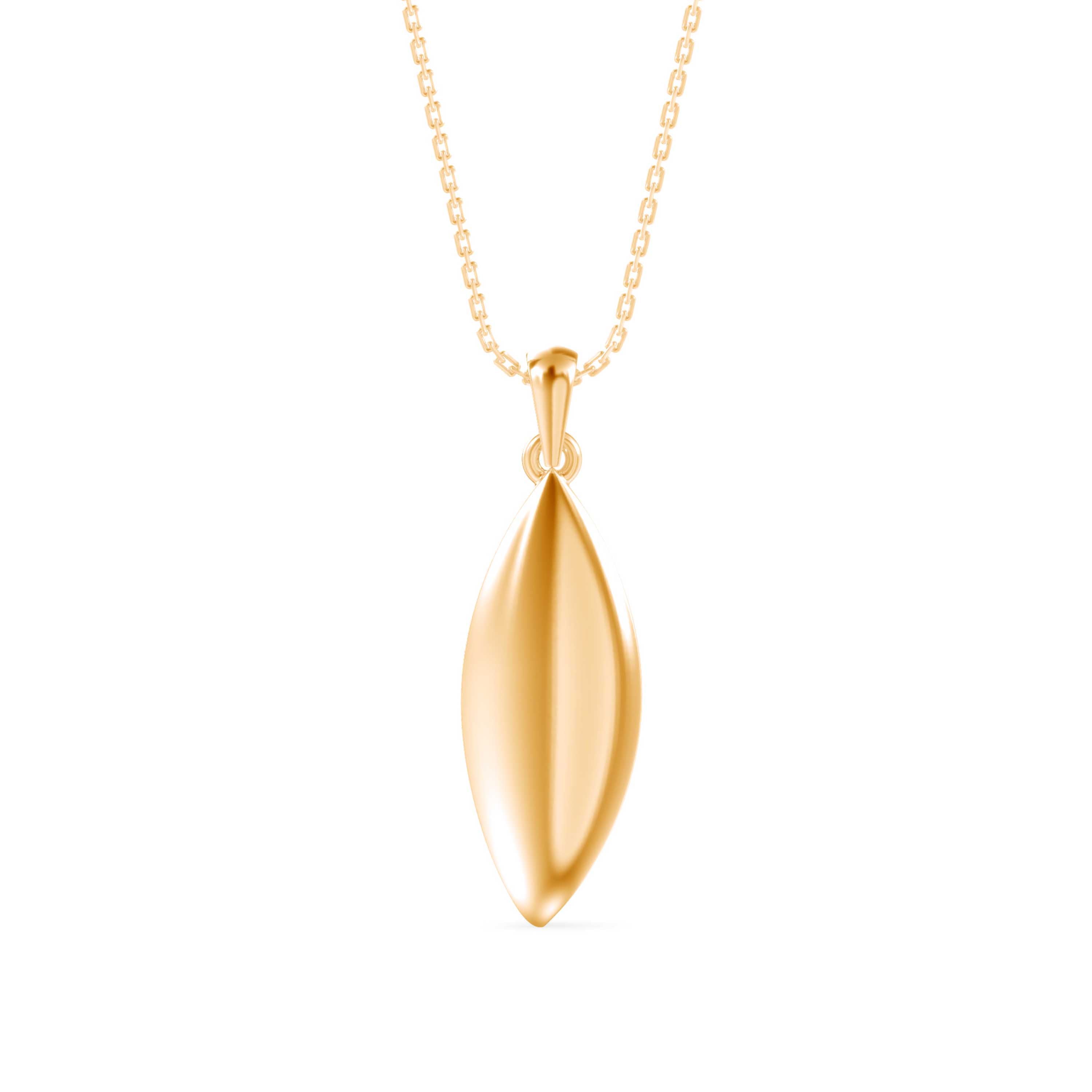 0.36Ct Leaf Style Cluster Lab-Grown Diamond Gold Pendant Necklace