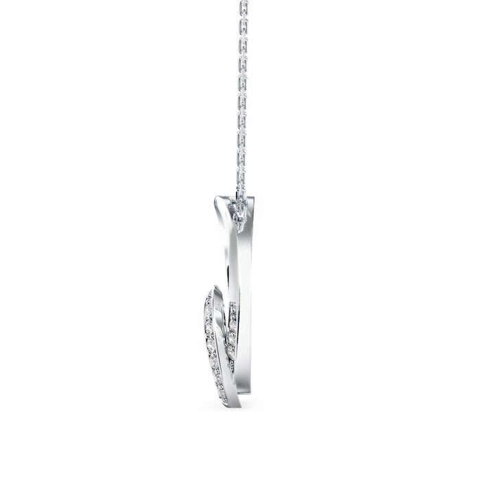 0.09Ct Heart Shape in Circle Lab-Grown Diamond Gold Pendant Necklace