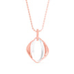 0.18Ct Oval Shape Pave Lab-Grown Diamond Gold Pendant Necklace