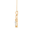2.00Ct Cat Shape Pear Halo Lab-Grown Diamond Gold Pendant Necklace