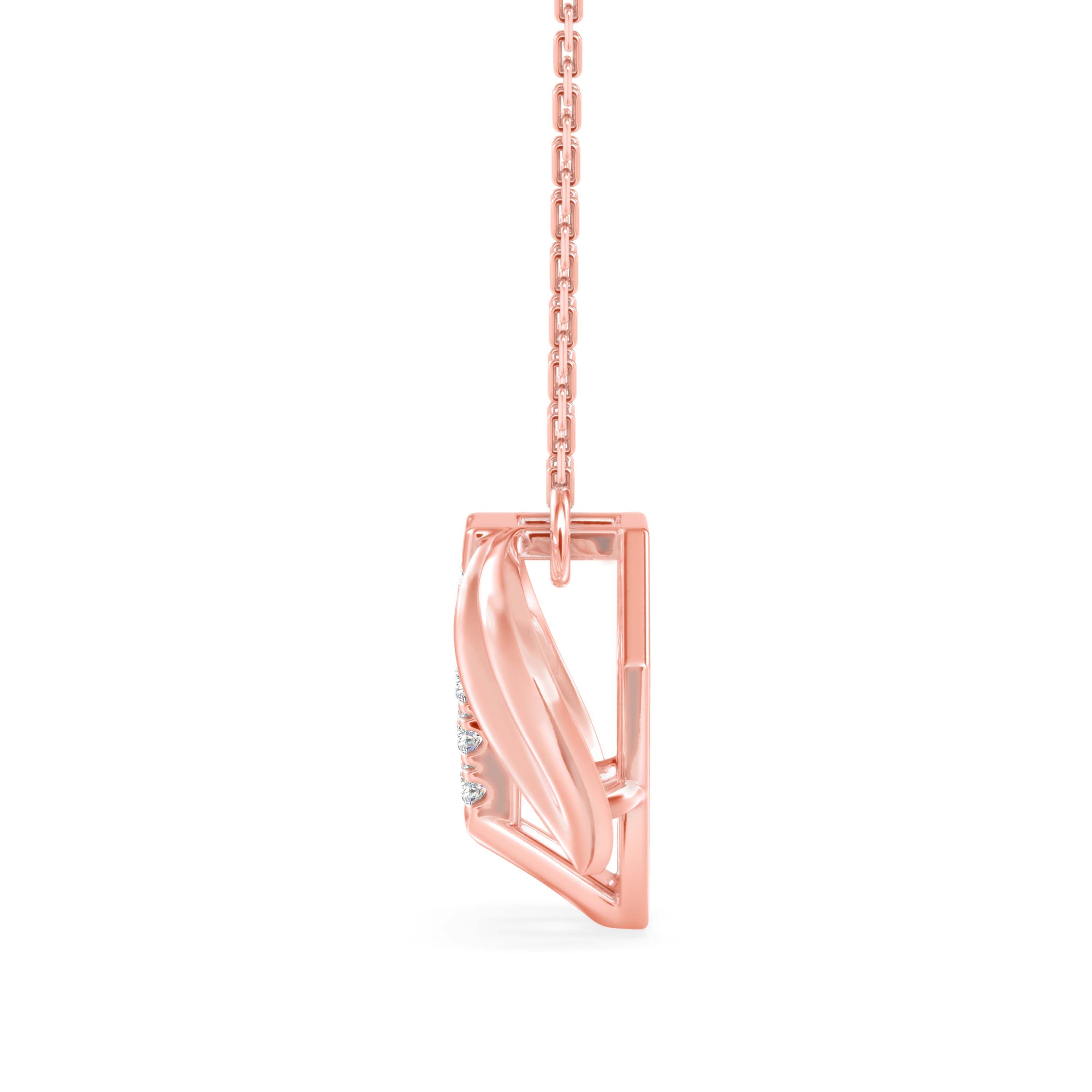 0.10Ct Dog Face Designe Pave Lab-Grown Diamond Gold Pendant Necklace