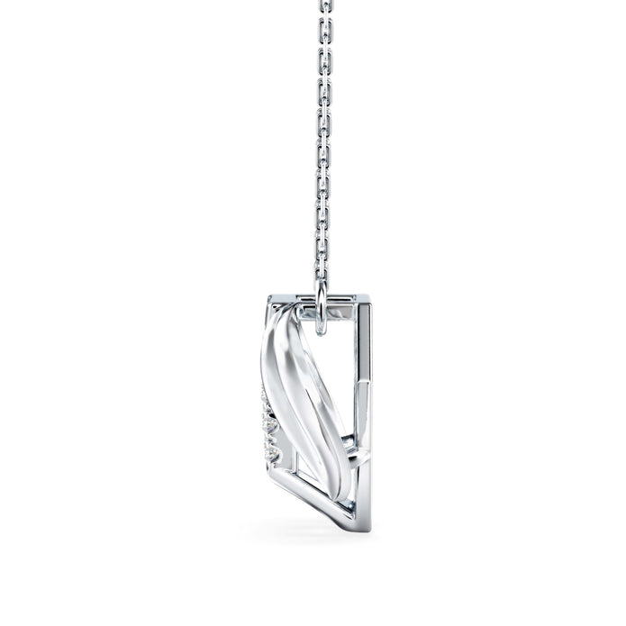 0.10Ct Dog Face Designe Pave Lab-Grown Diamond Gold Pendant Necklace