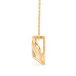 0.10Ct Dog Face Designe Pave Lab-Grown Diamond Gold Pendant Necklace