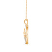 0.53Ct Mermaid Tail Style Cluster Lab-Grown Diamond Gold Pendant Necklace