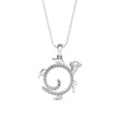 0.29Ct Turtley Shape Pave Lab-Grown Diamond Gold Pendant Necklace