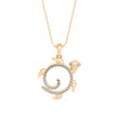 0.29Ct Turtley Shape Pave Lab-Grown Diamond Gold Pendant Necklace