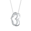 0.19Ct Double Heart Pave Lab-Grown Diamond Gold Pendant Necklace