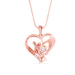 0.16Ct Love Birds Heart Lab-Grown Diamond Gold Pendant Necklace