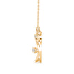 0.14Ct Circle With Three Stone Lab-Grown Diamond Gold Pendant Necklace