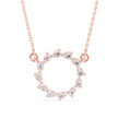 0.39Ct Celestial Circle Design Lab-Grown Diamond Gold Pendant Necklace