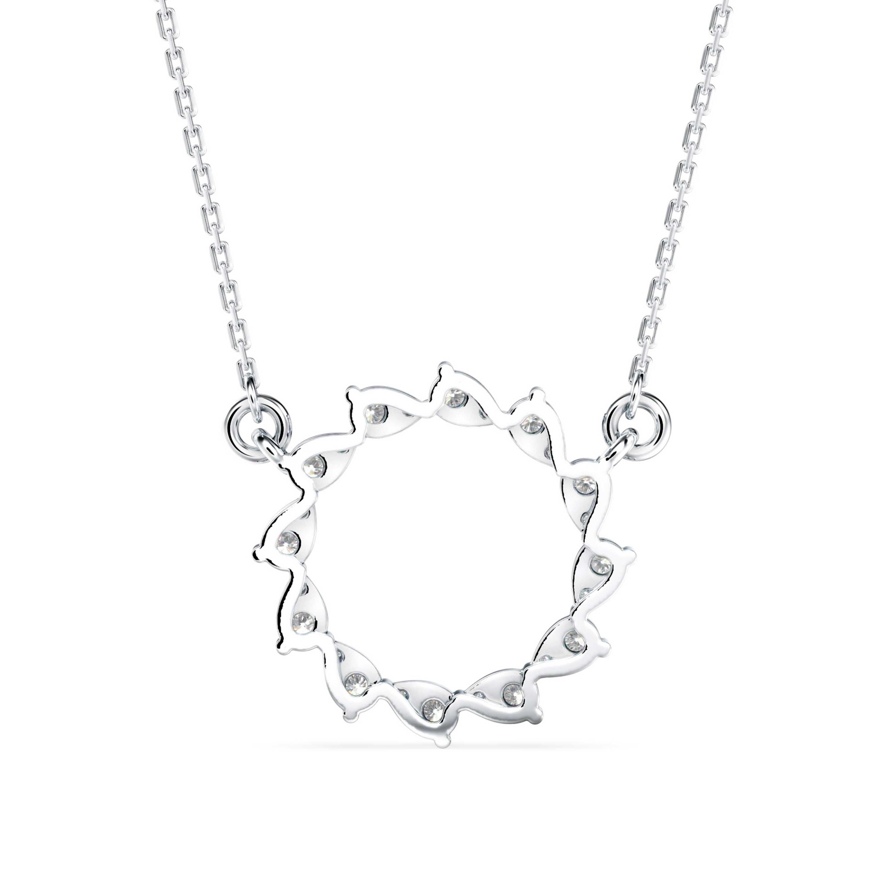 0.39Ct Celestial Circle Design Lab-Grown Diamond Gold Pendant Necklace