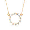 0.39Ct Celestial Circle Design Lab-Grown Diamond Gold Pendant Necklace