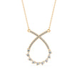 0.45Ct Infinity Style Prong Lab-Grown Diamond Gold Pendant Necklace