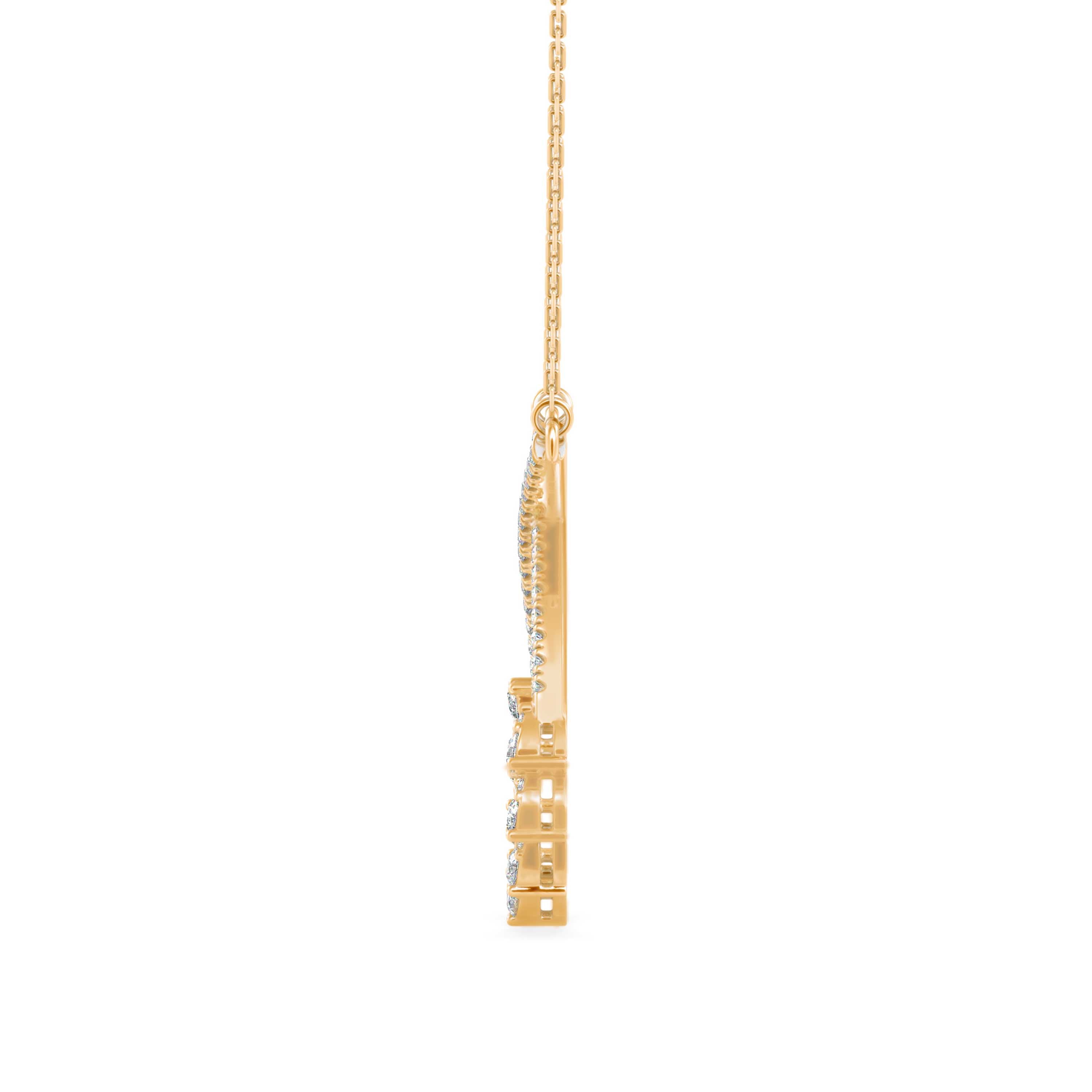 0.45Ct Infinity Style Prong Lab-Grown Diamond Gold Pendant Necklace