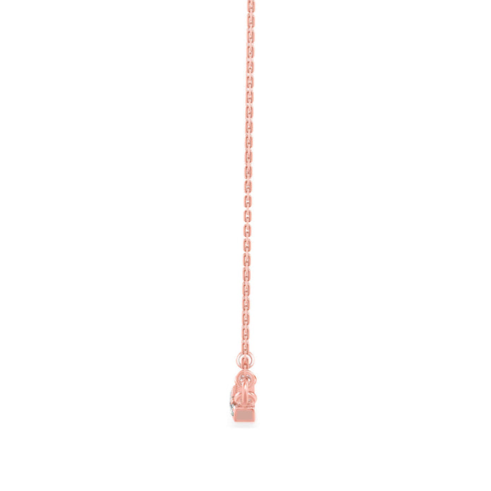0.17Ct Feather Style Pave Lab-Grown Diamond Gold Pendant Necklace
