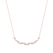 0.24Ct Curved Bar Design Pave Lab-Grown Diamond Gold Pendant Necklace