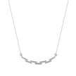 0.24Ct Curved Bar Design Pave Lab-Grown Diamond Gold Pendant Necklace