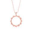0.21Ct Sunburst Design Pave Lab-Grown Diamond Gold Pendant Necklace