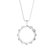 0.21Ct Sunburst Design Pave Lab-Grown Diamond Gold Pendant Necklace