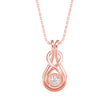 0.10Ct Twisted Infinity Style Lab-Grown Diamond Gold Pendant Necklace