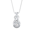 0.10Ct Twisted Infinity Style Lab-Grown Diamond Gold Pendant Necklace