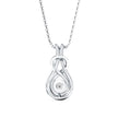 0.10Ct Twisted Infinity Style Lab-Grown Diamond Gold Pendant Necklace