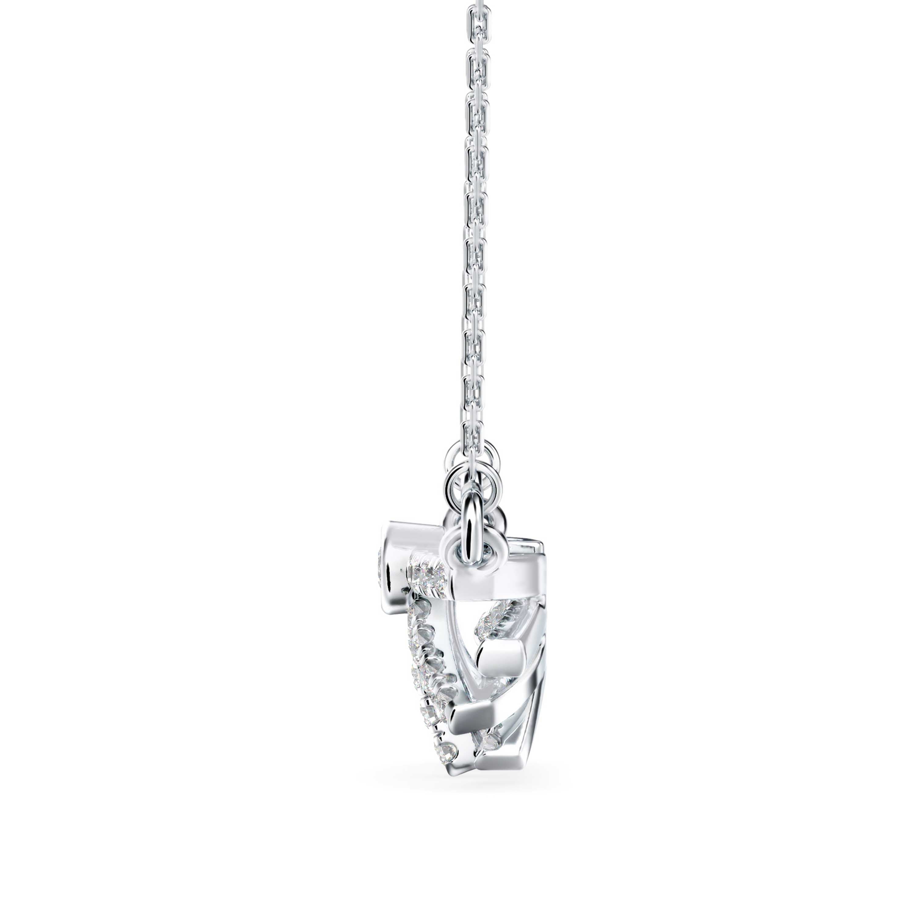 0.23Ct Round Bezel Lab-Grown Diamond Gold Pendant Necklace