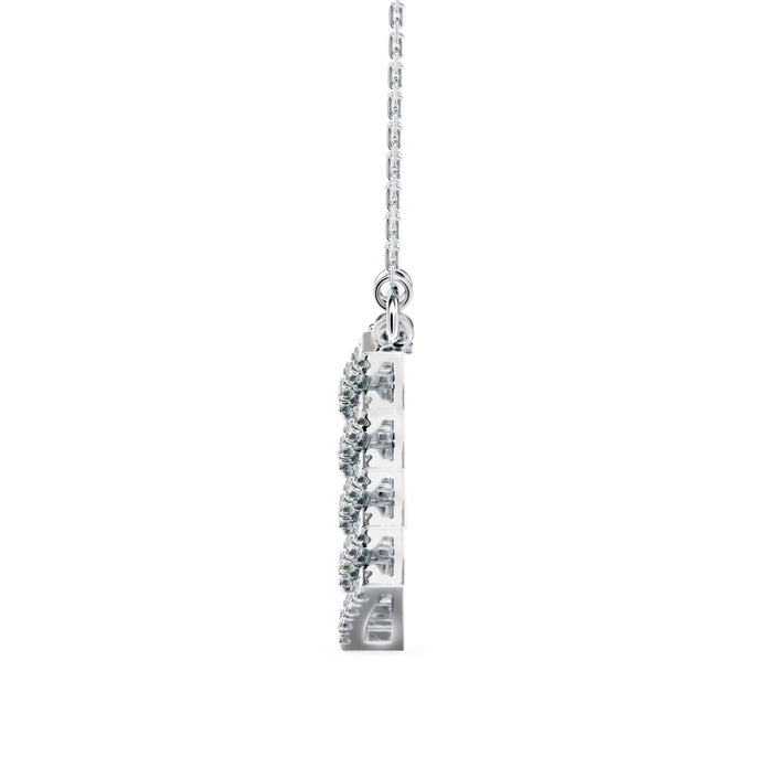 0.25Ct Zigzag Style Prong Lab-Grown Diamond Gold Pendant Necklace