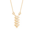 0.25Ct Zigzag Style Prong Lab-Grown Diamond Gold Pendant Necklace