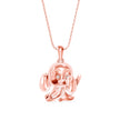 0.05Ct Cute Elephant Motif Design Lab-Grown Diamond Gold Pendant Necklace