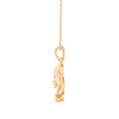 0.05Ct Cute Elephant Motif Design Lab-Grown Diamond Gold Pendant Necklace