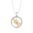 0.26Ct Fish Shape Pave Lab-Grown Diamond Gold Pendant Necklace
