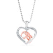 0.09Ct Elephant Heart Shape Lab-Grown Diamond Gold Pendant Necklace