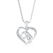 0.09Ct Elephant Heart Shape Lab-Grown Diamond Gold Pendant Necklace