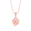 0.12Ct Heart Shape Flush Lab-Grown Diamond Gold Pendant Necklace